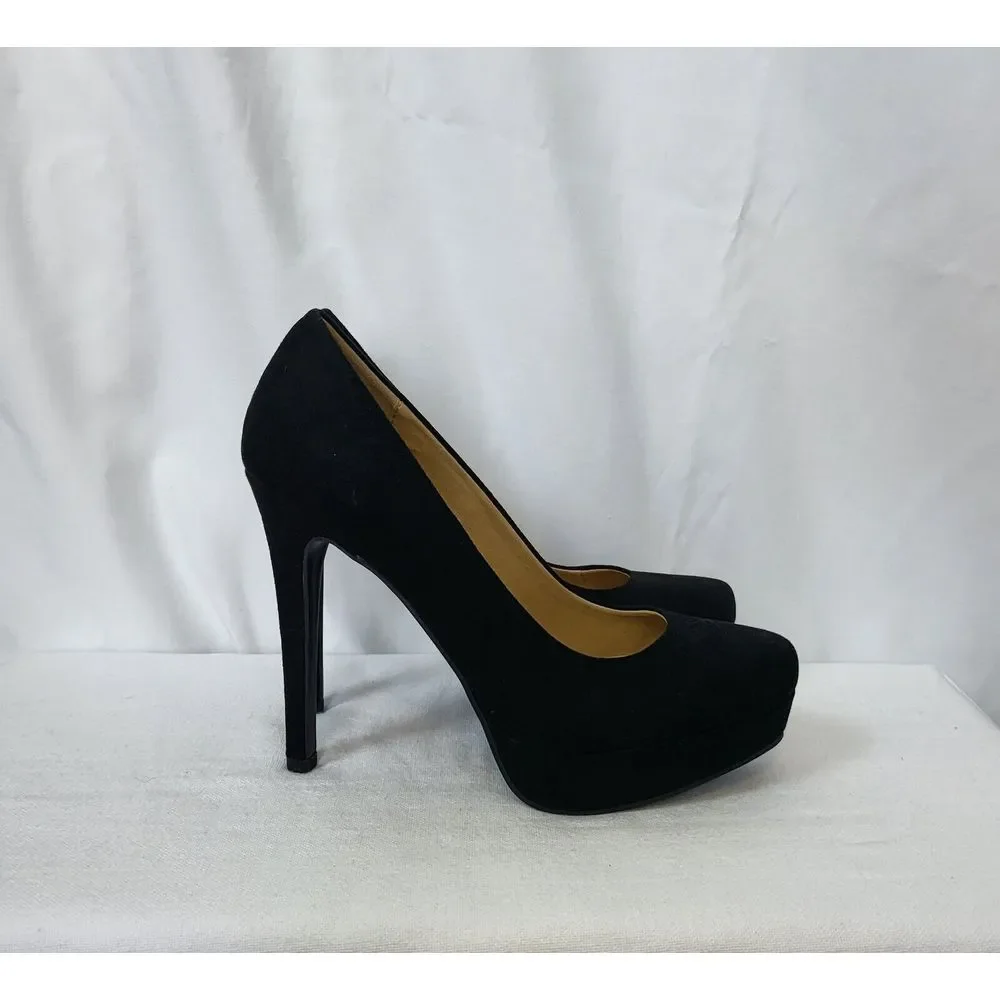 NWOB Chinese Laundry Black Microsuede Wendy II‎ 5